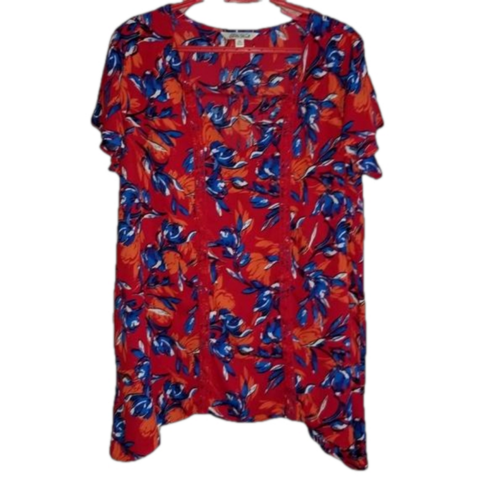 The Pioneer Woman Floral Print Polyester Blouse Label Reads XXL